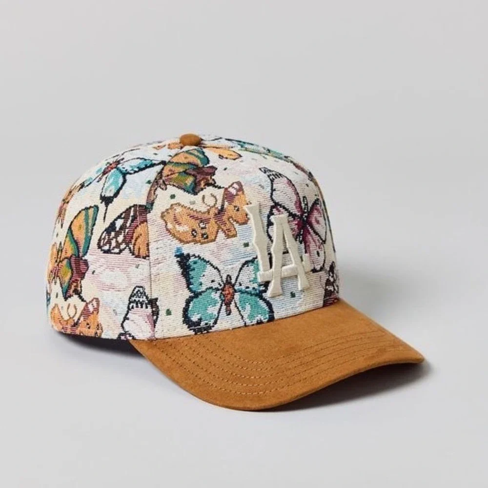 American Needle LA Dodgers Butterfly Jacquard Snapback Hat Brown Unisex OS NEW